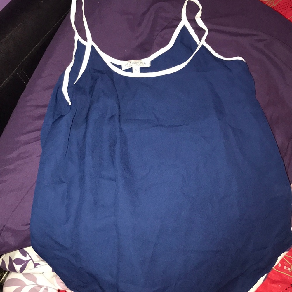 Navy blue crop top